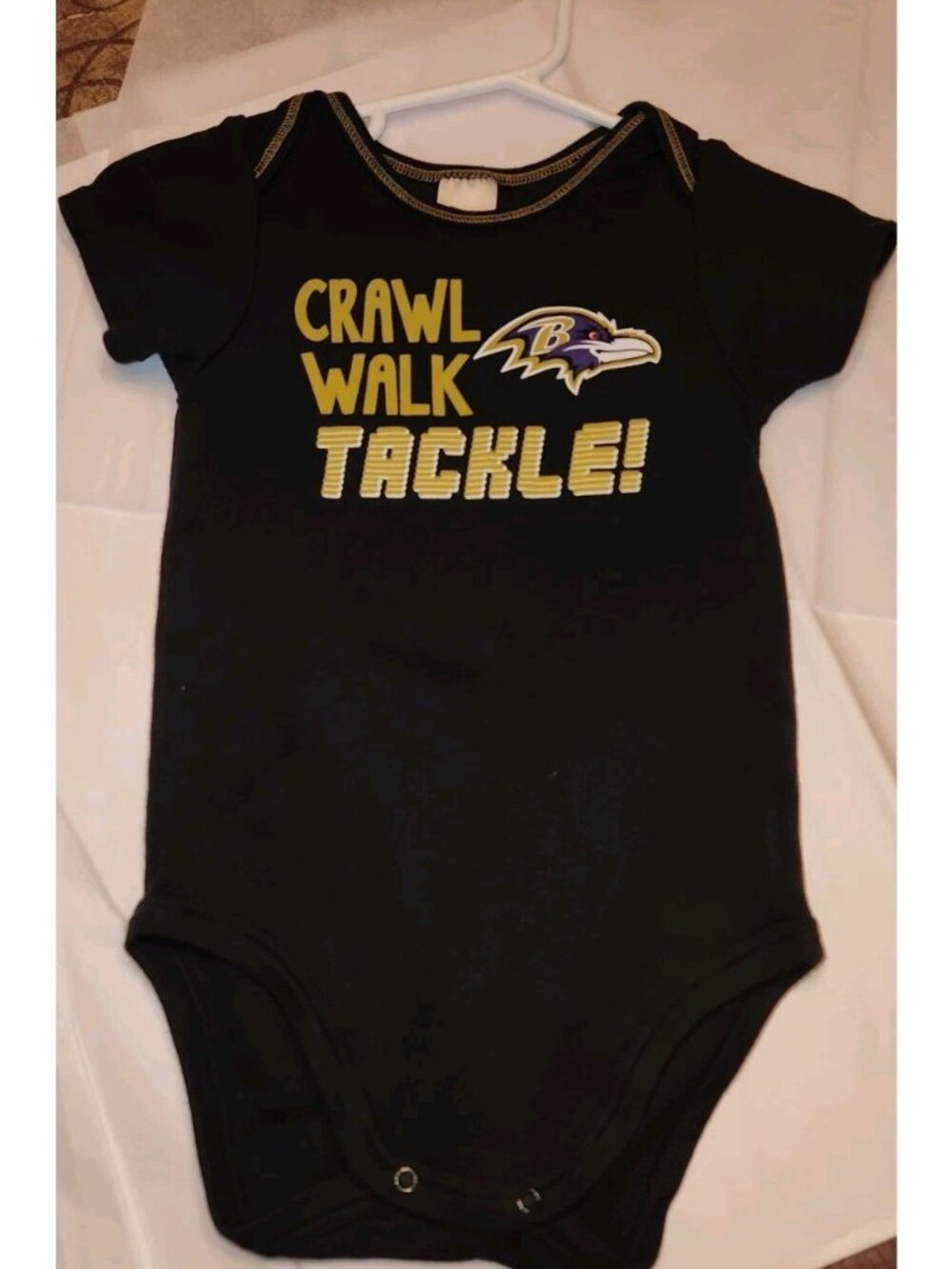 BALTIMORE RAVENS 18 months one piece CRAWL WALK TACKLE
